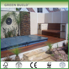 Brown distressed crack-resistant solid merbau garden decking outdoor decking